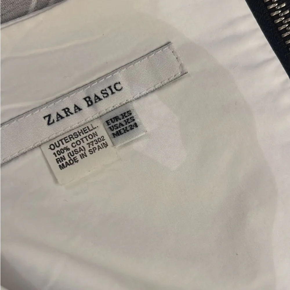 Zara White Blouse with Puff Sleeves